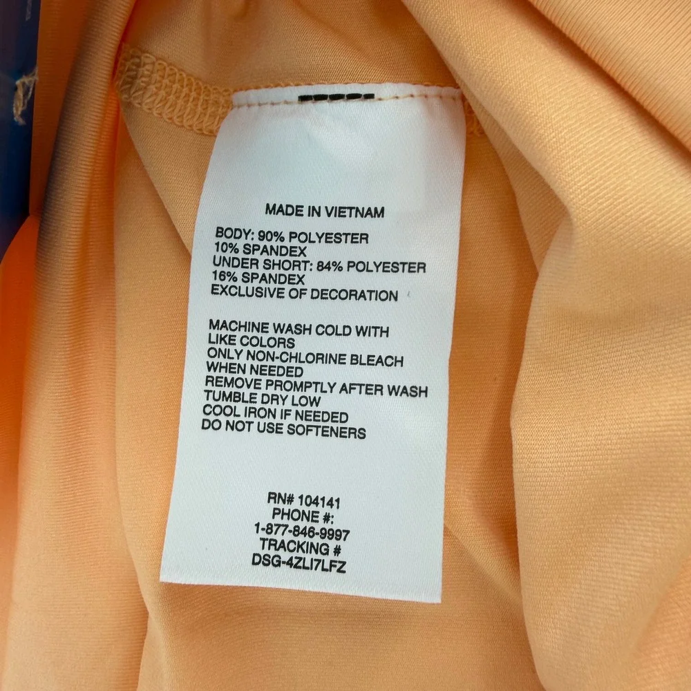 DSG Girls Large 14 Lightweight Stride Skort Peach Orange Mid-Rise Athletic‎ NEW